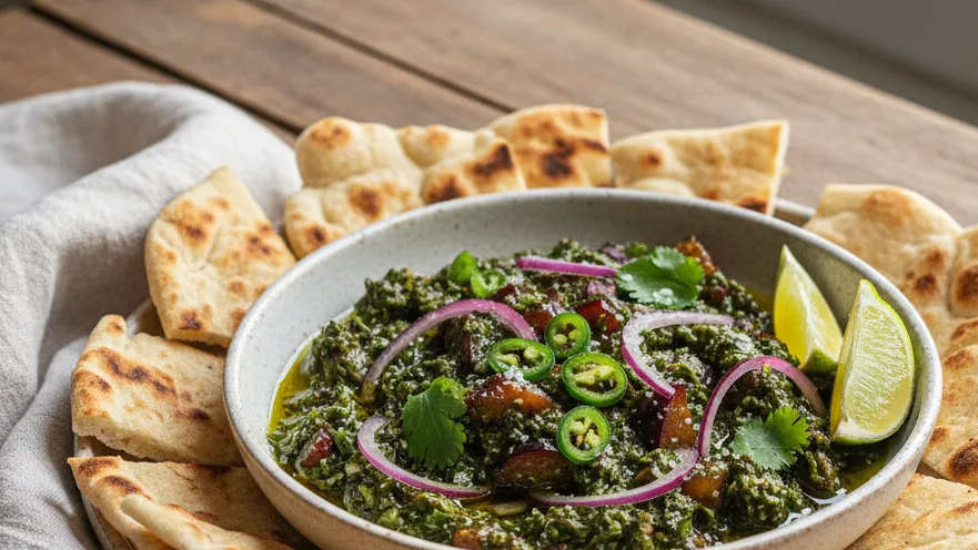 Ekşi Erikli Salsa ile Lavaş Meze