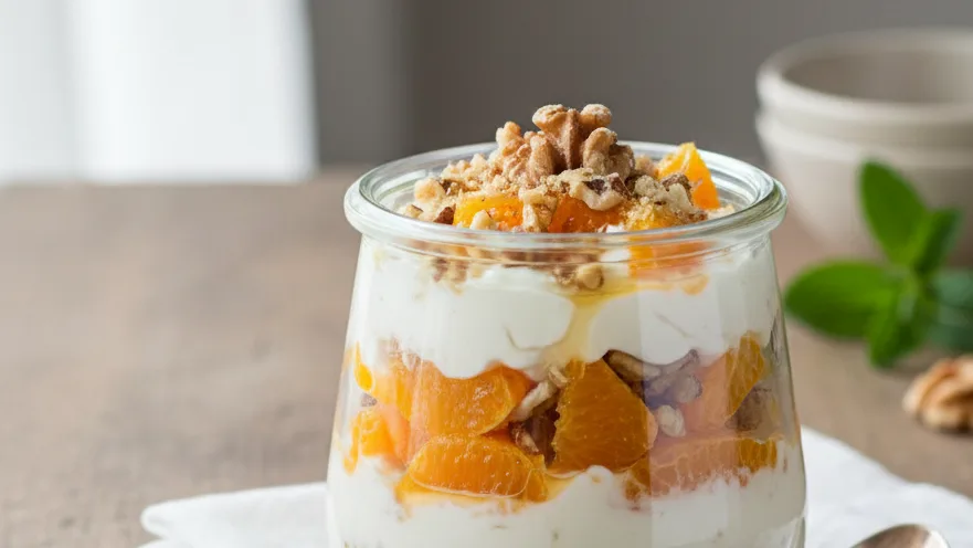 Mandalinalı Yulaflı Kahvaltı Puding (Kolay ve Tek Kişilik)