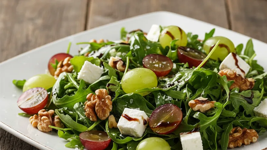Taze Üzüm ve Cevizli Yeşil Salata